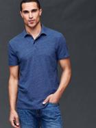 Gap Men Heathered Polo - Navy Heather