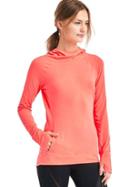 Gap Women Gapfit Breathe Pullover Hoodie - Neon Coral
