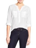 Gap Women Factory Convertible Popover Shirt - White