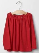 Gap Shirred Raglan Tee - Modern Red