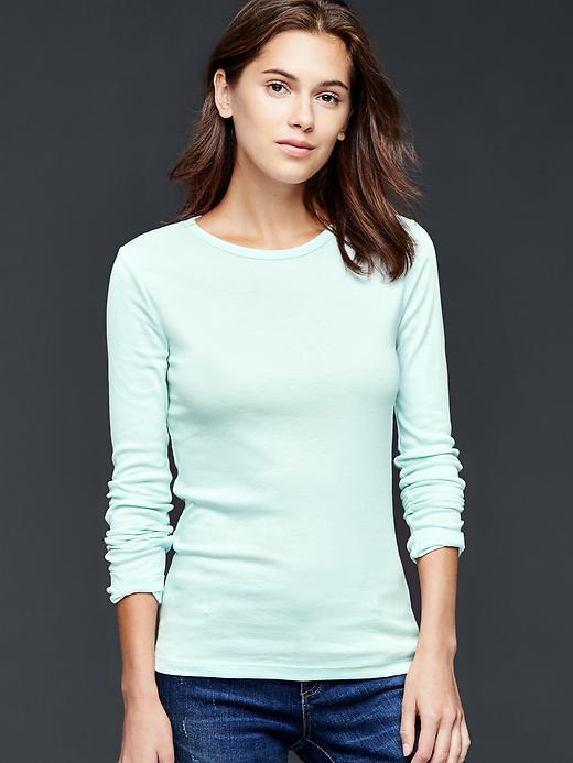 Gap Modern Long Sleeve Crew Tee - Azul