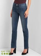 Gap Mid Rise Real Straight Jeans - Dark Indigo