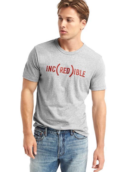 Gap Men X Red Graphic Crewneck Tee - New Heather Grey