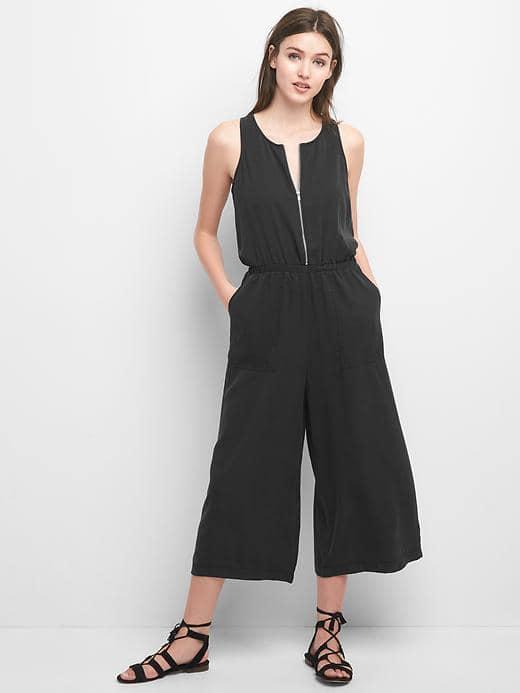 Gap Women Zip Front Jumpsuit - True Black