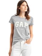 Gap Women Felt Logo City Tee - Heather Grey