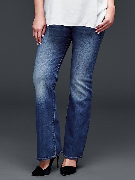 Gap Authentic 1969 Demi Panel Long And Lean Jeans - Medium Wash