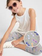 Gap Print Stretch Jersey Capris - Light Heather Gray
