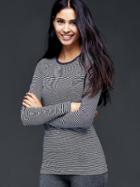 Gap Women Pure Body Smooth Cotton Tee - Navy Stripe