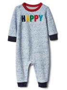 Gap Cozy Happy Marled One Piece - Blue Heather