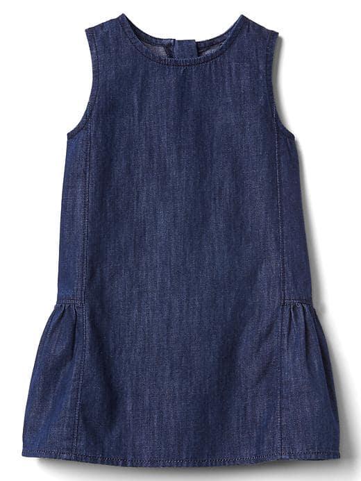 Gap Peplum Denim Jumper - Dark Wash Indigo