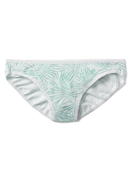 Gap Women Stretch Cotton Low Rise Bikini - Palm Print