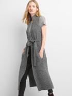 Gap Women Notch Collar Duster Vest - Charcoal