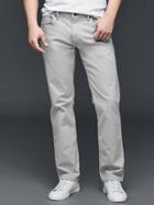 Gap Men 1969 Stretch Straight Fit Broken Twill Jeans - Light Grey