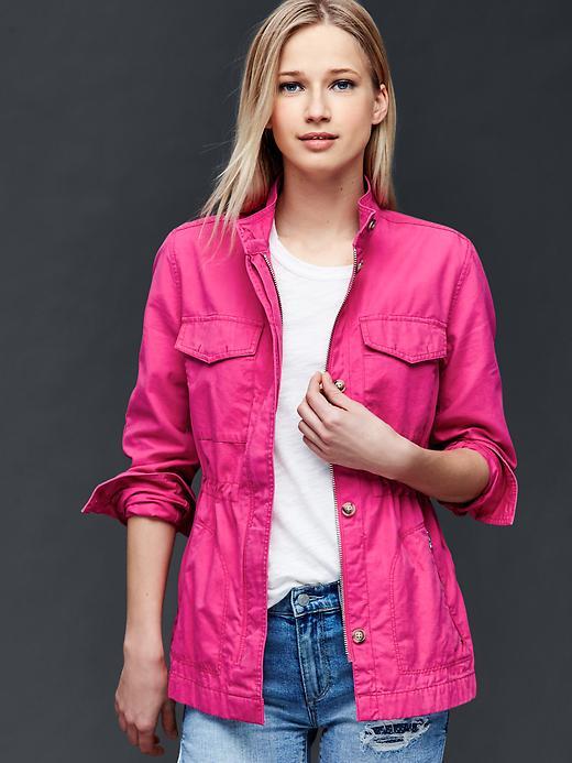 Gap Women Utility Jacket - Royal Fuchsia
