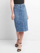 Gap Women Seamed Pencil Skirt - Medium Indigo