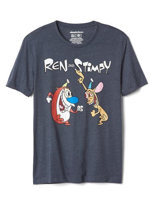 Gap Men Graphic Short Sleeve Tee - Ren And Stimpy