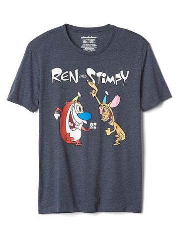 Gap Men Graphic Short Sleeve Tee - Ren And Stimpy