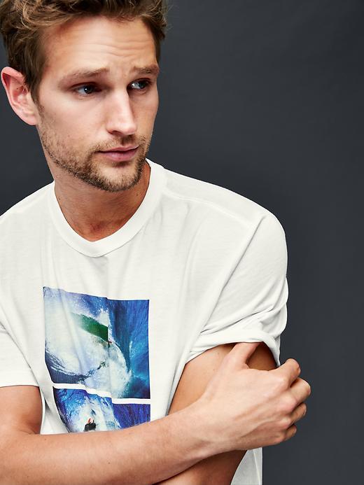 Gap Men X Bielmann Three Part Surfer Graphic Tee - New Off White