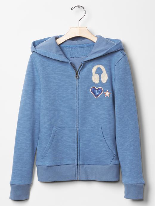 Gap Gapkids X Ed Graphic Zip Hoodie - Soft Cornflower