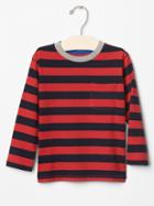 Gap Stripe Pocket Tee - Modern Red
