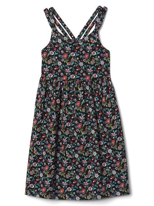 Gap Print Double Spaghetti Dress - Moonless Night