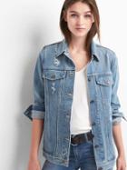 Gap Women Oversize Icon Jacket - Medium Indigo