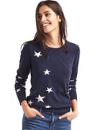 Gap Women Star Crewneck Sweater - Dark Night