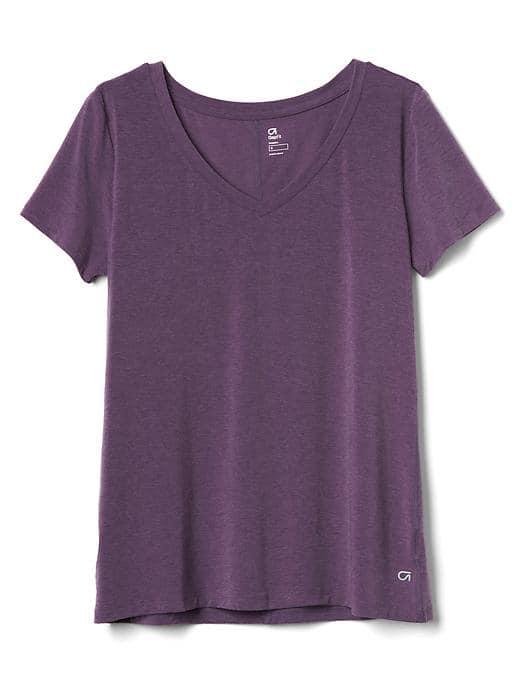 Gap Women Breathe V Neck Tee - Deep Grape