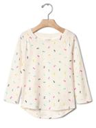 Gap Long Sleeve Tee - White Multi