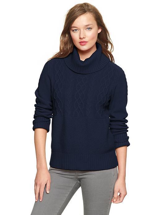 Gap Cable Turtleneck Sweater - Navy
