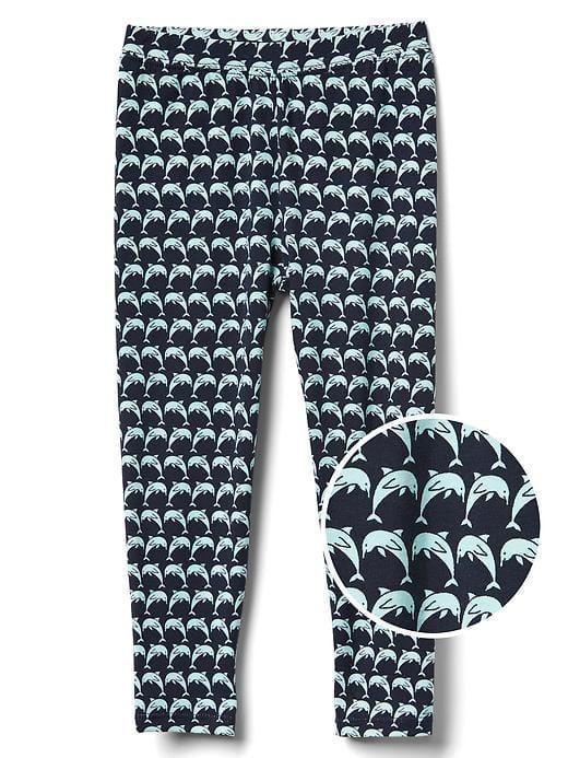 Gap Print Stretch Jersey Capris - Dolphin