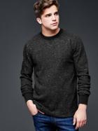 Gap Men Speckled Slub Knit T Shirt - True Black