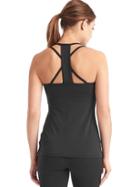 Gap Women Coolmax Strappy Shelf Tank - True Black
