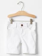 Gap 1969 Stain Resistant Denim Bermuda Shorts - White