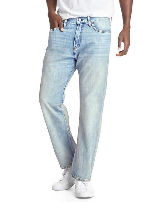 Gap Men Relaxed Fit Jeans - Light Worn