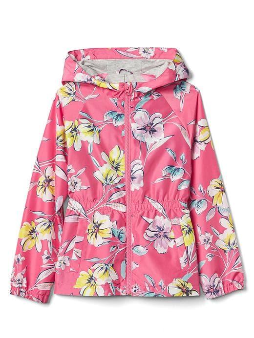 Gap Print Jersey Lined Windbreaker - Pink Floral