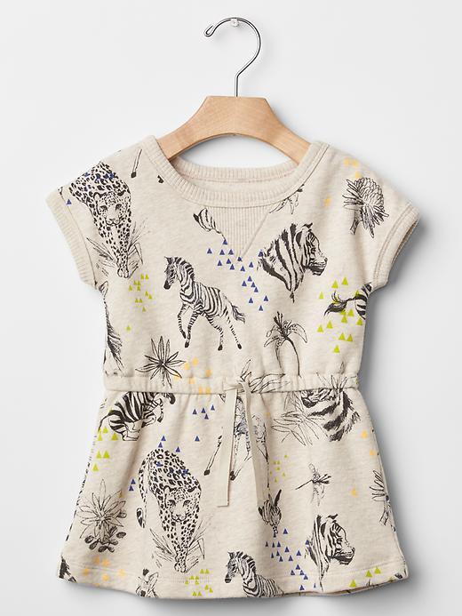 Gap Print Sweatshirt Dress - Oatmeal Heather