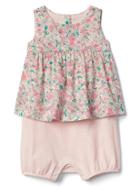 Gap Floral Double Layer Shorty One Piece - Coral Frost