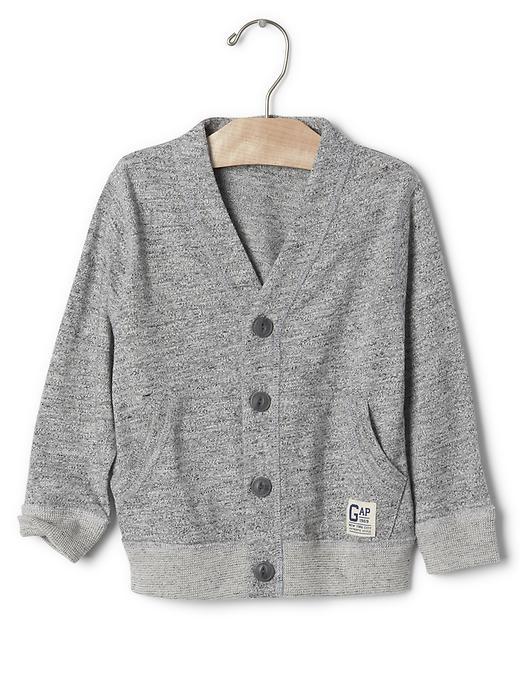 Gap Marled V Neck Cardigan - Light Grey Marle
