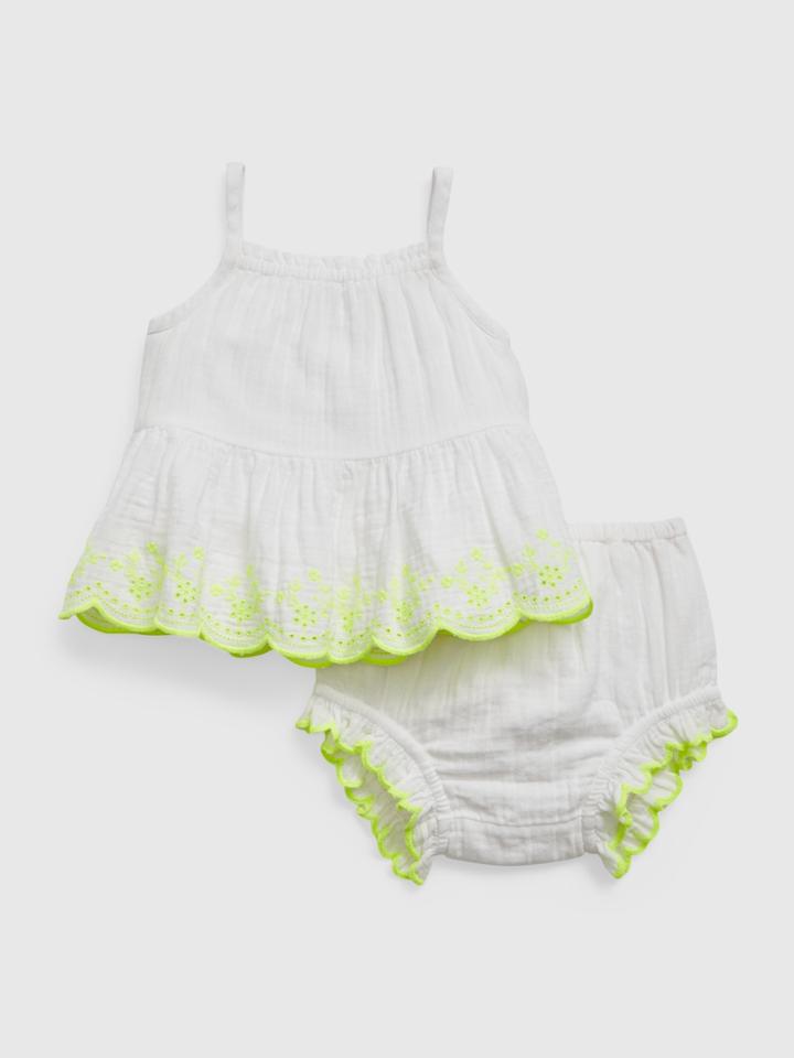 Baby Crinkle Gauze Two-piece Outfit Set