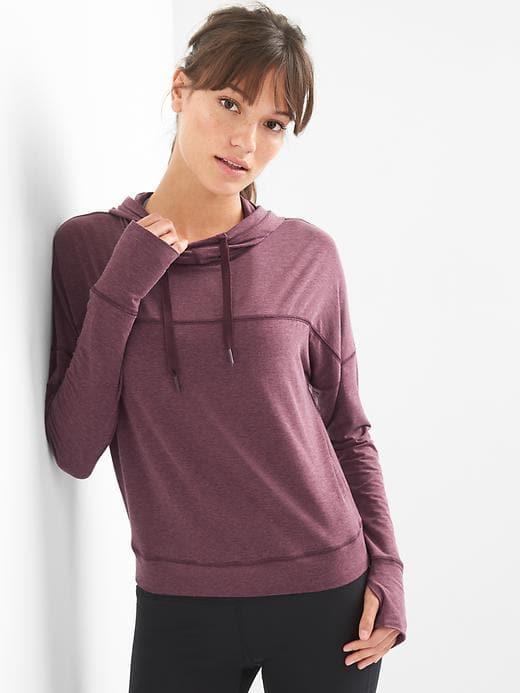 Gap Breathe Crop Hoodie - Aubergine