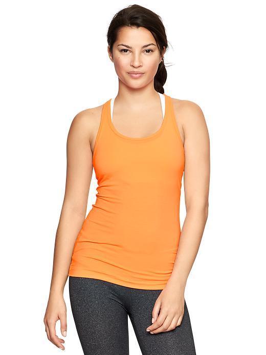 Gap Gapfit Breathe Heathered Tank - Luminous Orange