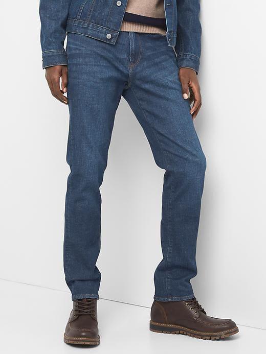 Gap Men Athletic Slim Fit Jeans Stretch - Worn Dark