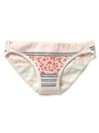 Gap Women Stretch Cotton Low Rise Bikini - Urban Border Print Red