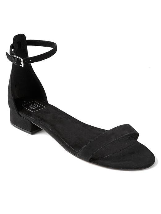 Gap Women Strappy Suede Sandal - True Black