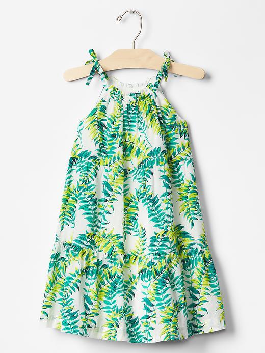 Gap Jungle Leaf Tier Dress - New Off White
