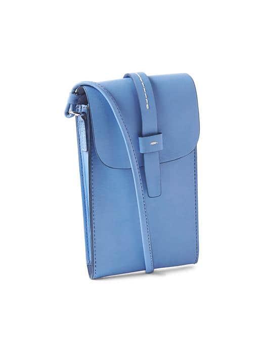 Gap Women Faux Leather Crossbody Bag - Cabana Blue