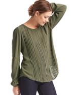 Gap Women Pretty Lace Pintuck Blouse - Surplus Global