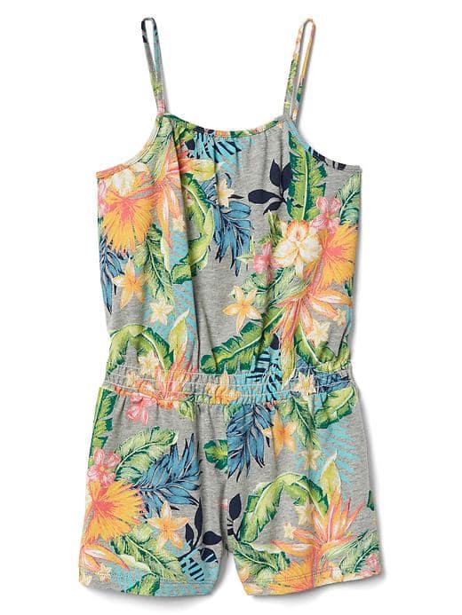 Gap Print Spaghetti Strap Romper - Tropical
