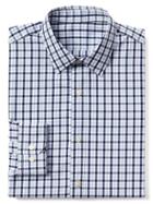 Gap Men Supima Cotton Plaid Standard Fit Shirt - Deep Cobalt